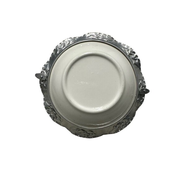 VTG Blue Ridge Pottery Colonial Sherry Plate With Aluminum Basket - Picture 3 of 5